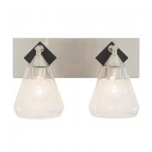 Varaluz 349B02BNMB - Prestige 2-Lt Bath - Brushed Nickel/Matte Black