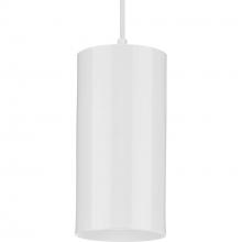 Progress P500356-030 - 6"  White Outdoor Aluminum Cylinder Cord-Mount Hanging Light
