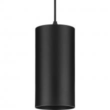 Progress P550100-031-30 - 6"  Black Outdoor LED Aluminum Cylinder Cord-Mount Hanging Light