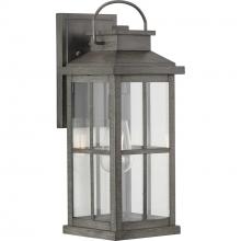 Progress P560266-103 - Williamston Collection One-Light Antique Pewter and Clear Glass Transitional Style Large Outdoor Wal