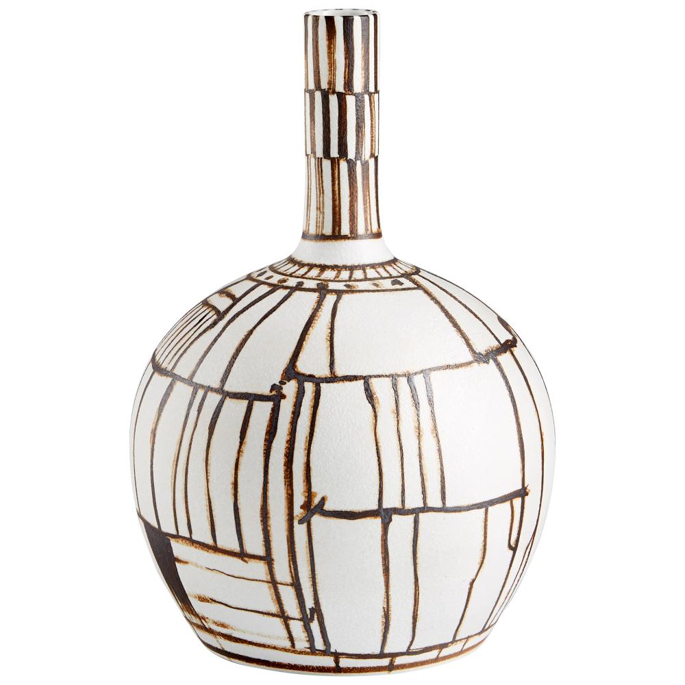 Risse Vase Ebony And White - Medium