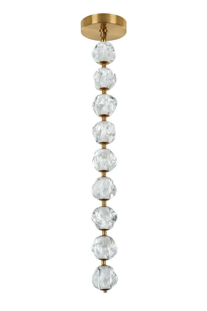 Jackie 9 Light LED Pendant in Satin Brass
