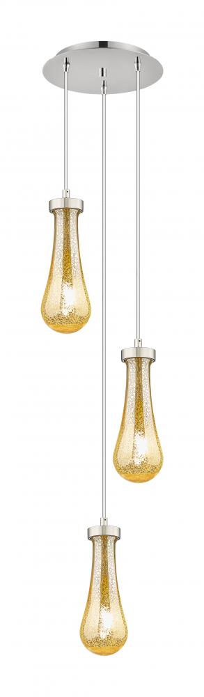 Owego - 3 Light - 13 inch - Brushed Polished Nickel - Multi Pendant