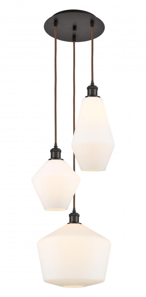 Cindyrella - 3 Light - 17 inch - Oil Rubbed Bronze - Cord hung - Multi Pendant