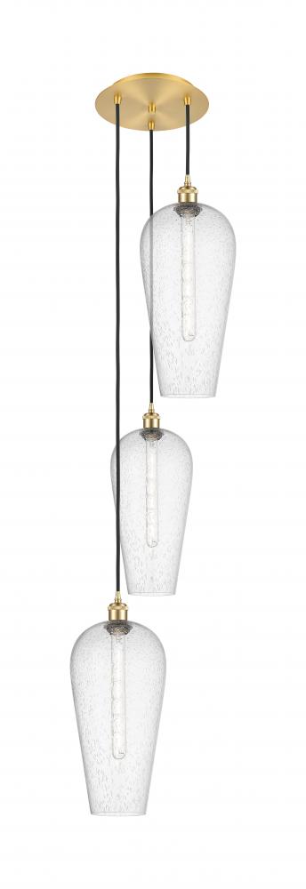 Chelsea - 3 Light - 15 inch - Antique Copper - Cord Hung - Multi Pendant