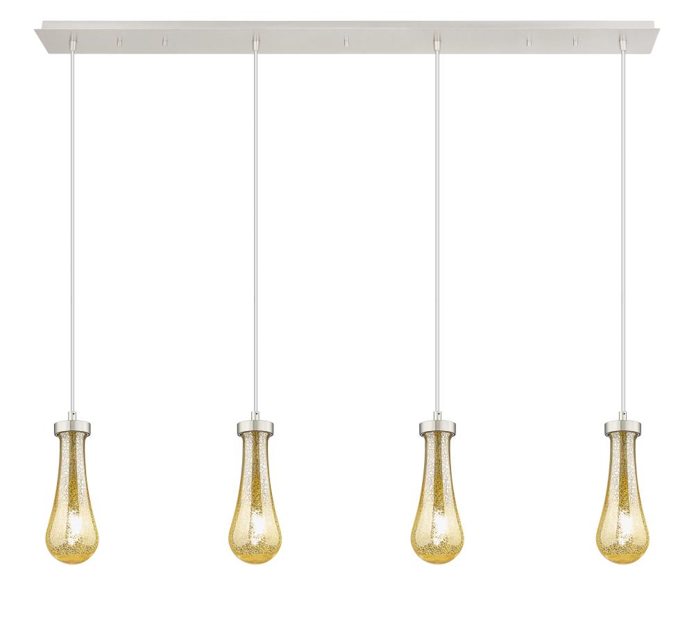 Owego - 4 Light - 49 inch - Brushed Polished Nickel - Linear Pendant