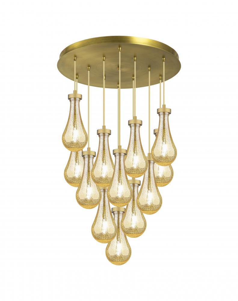 Owego - 12 Light - 24 inch - Brushed Brass - Multi Pendant