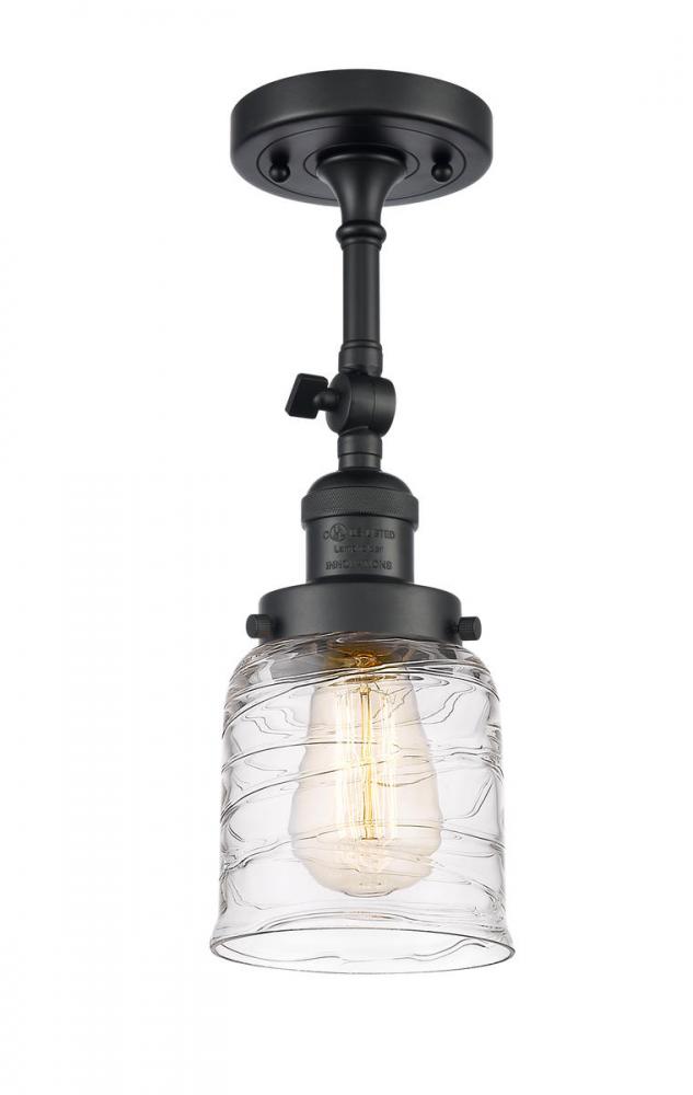 Bell - 1 Light - 5 inch - Matte Black - Adjustable Semi-Flush Mount