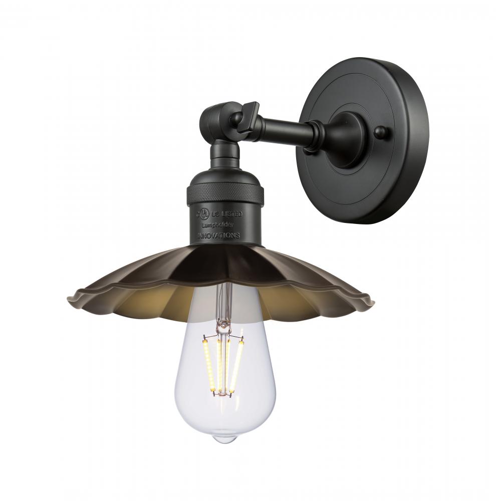 Scallop - 1 Light - 8 inch - Oil Rubbed Bronze - Adjustable Sconce