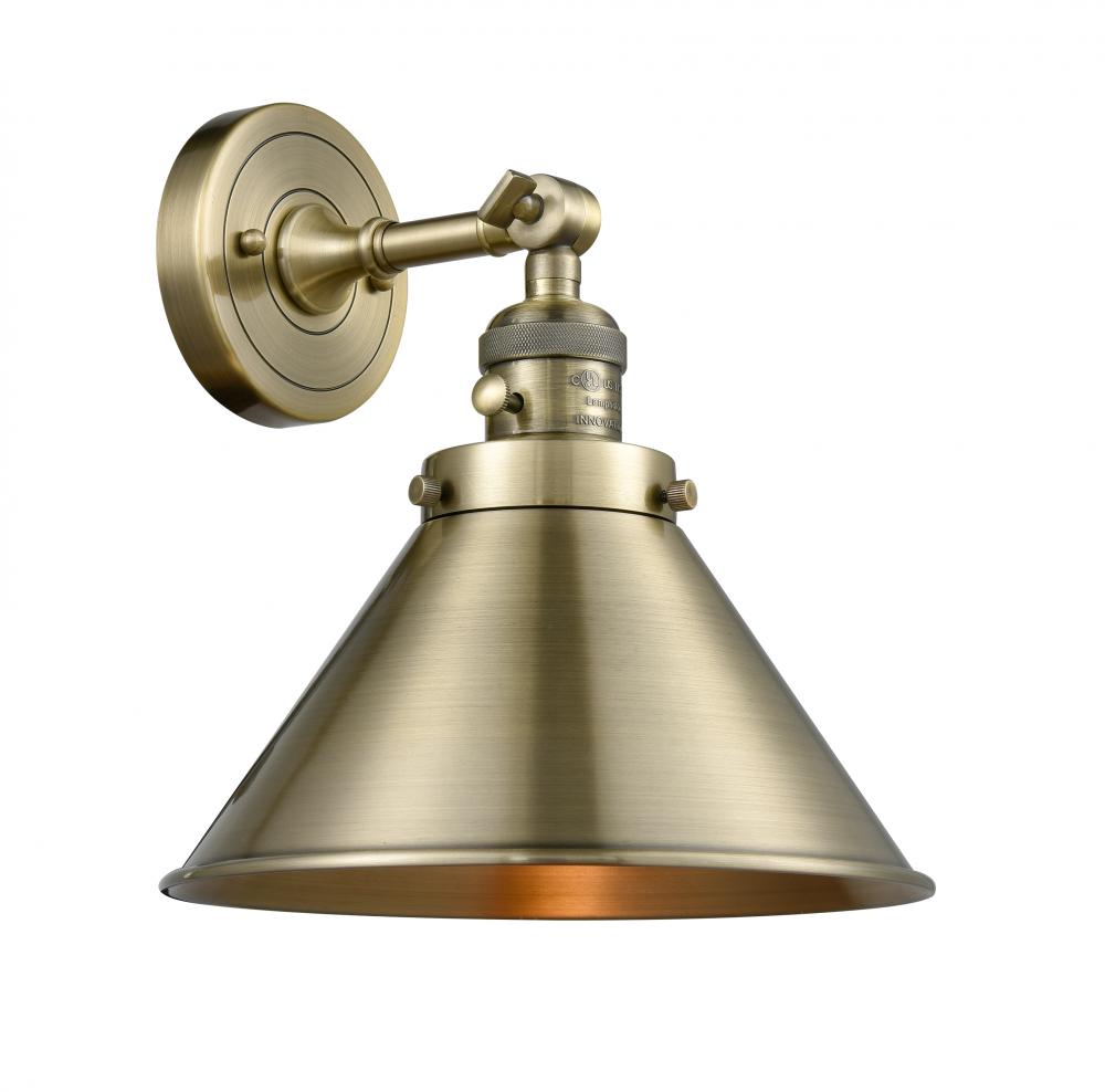 Briarcliff - 1 Light - 10 inch - Satin Gold - Adjustable Sconce