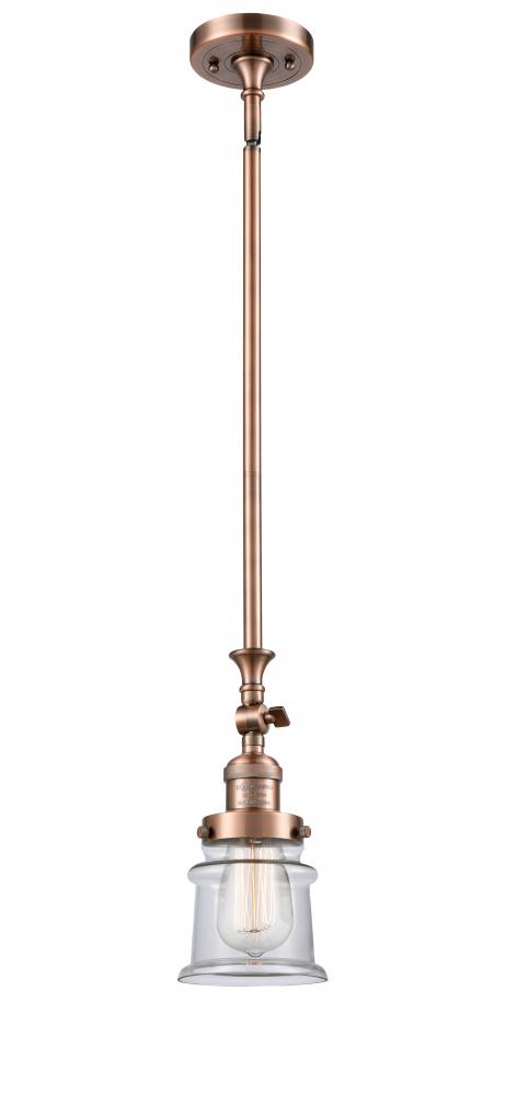 Canton - 1 Light - 5 inch - Antique Copper - Stem Hung - Adjustable Mini Pendant
