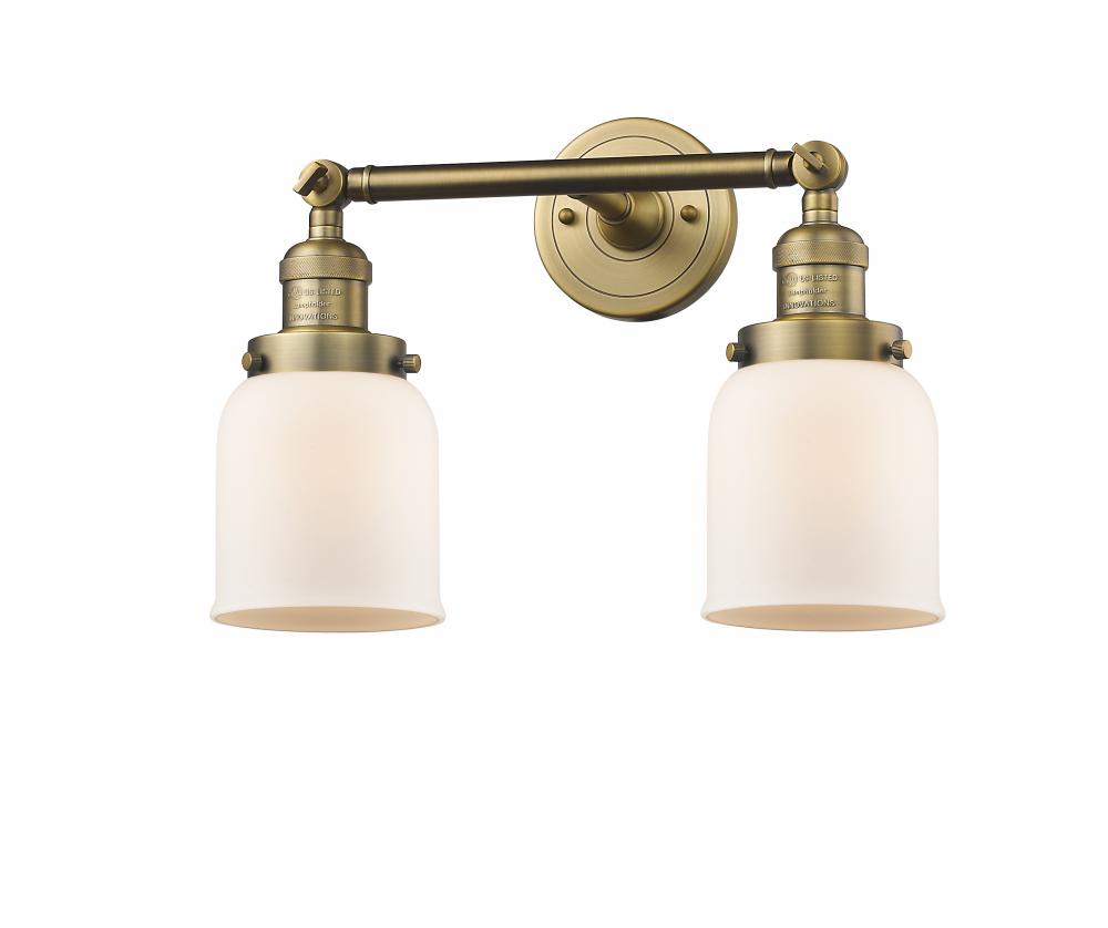 Bell - 2 Light - 16 inch - Brushed Brass - Adjustable Bath Vanity Light