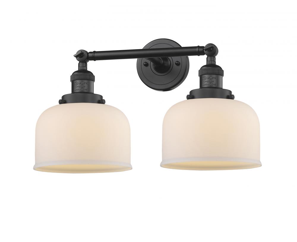 Bell - 2 Light - 19 inch - Matte Black - Adjustable Bath Vanity Light