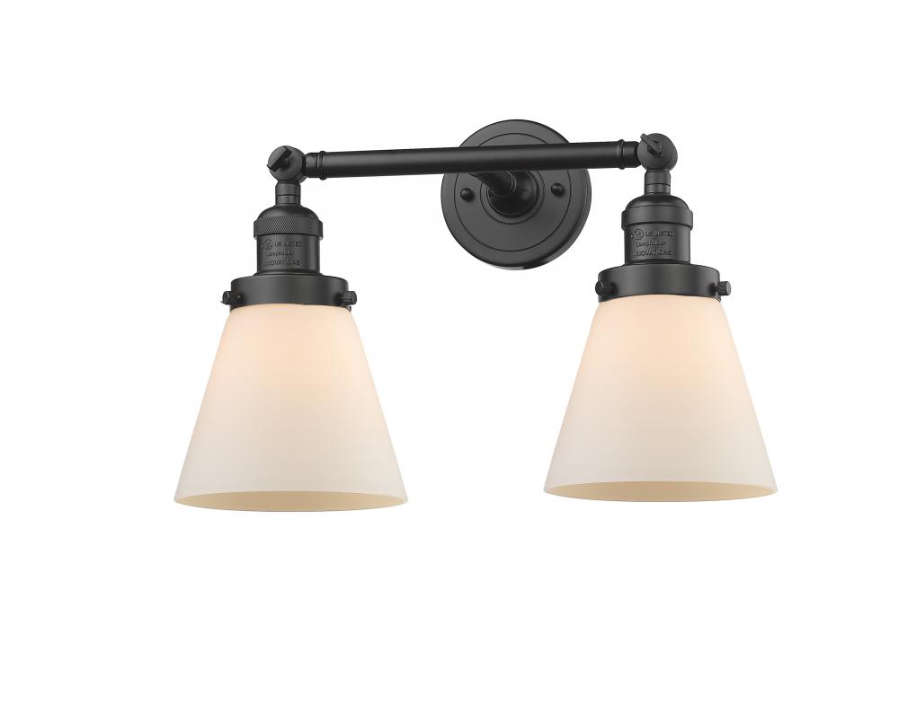 Cone - 2 Light - 16 inch - Oil Rubbed Bronze - Adjustable Bath Vanity Light