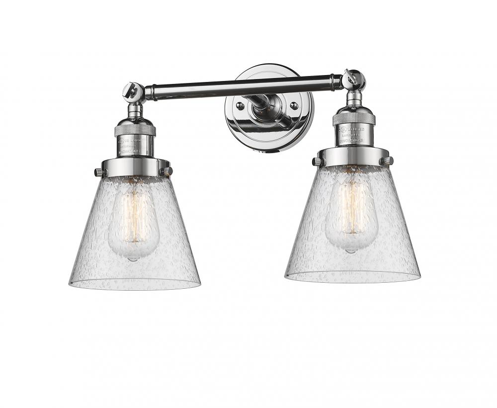 Cone - 2 Light - 16 inch - Polished Chrome - Adjustable Bath Vanity Light