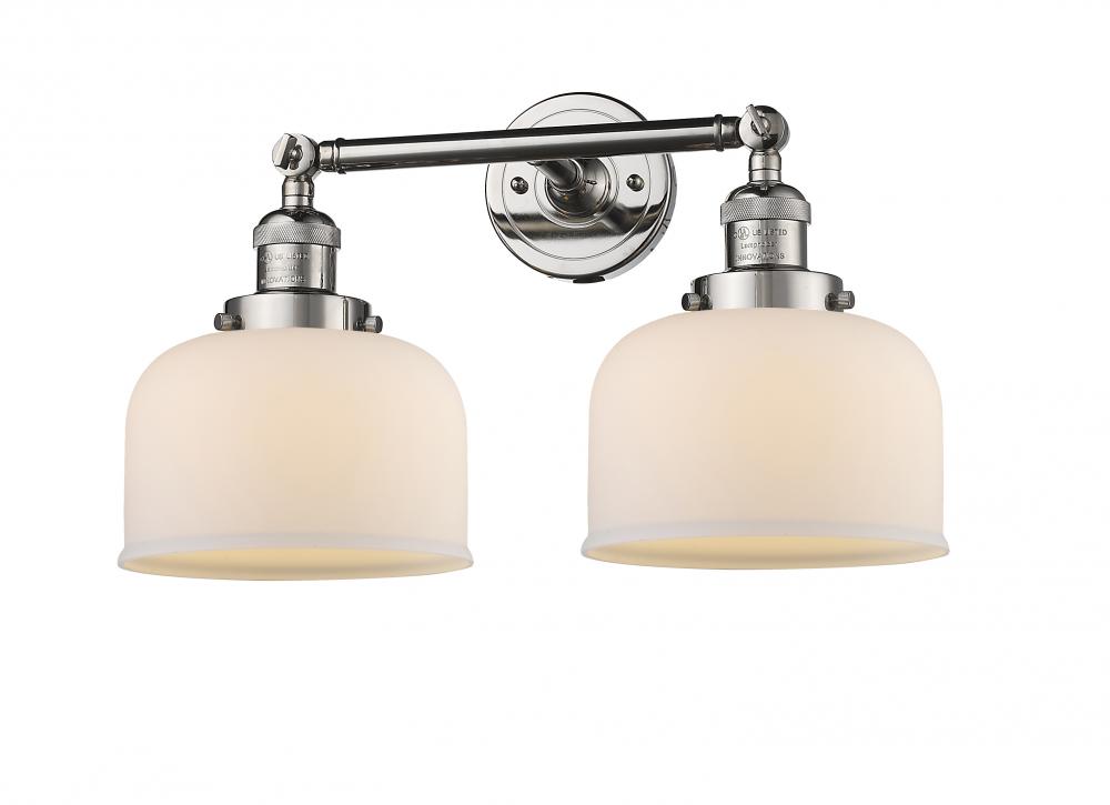 Bell - 2 Light - 19 inch - Polished Nickel - Adjustable Bath Vanity Light