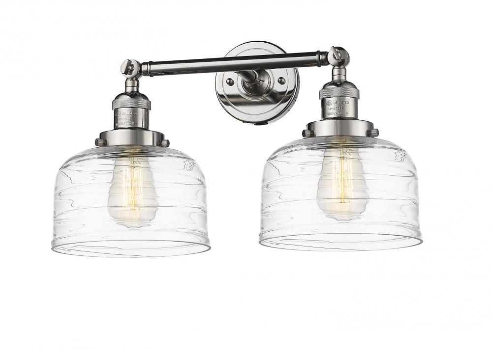 Bell - 2 Light - 19 inch - Polished Nickel - Adjustable Bath Vanity Light