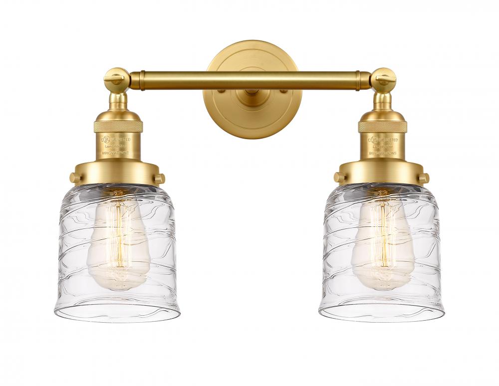 Bell - 2 Light - 16 inch - Satin Gold - Adjustable Bath Vanity Light