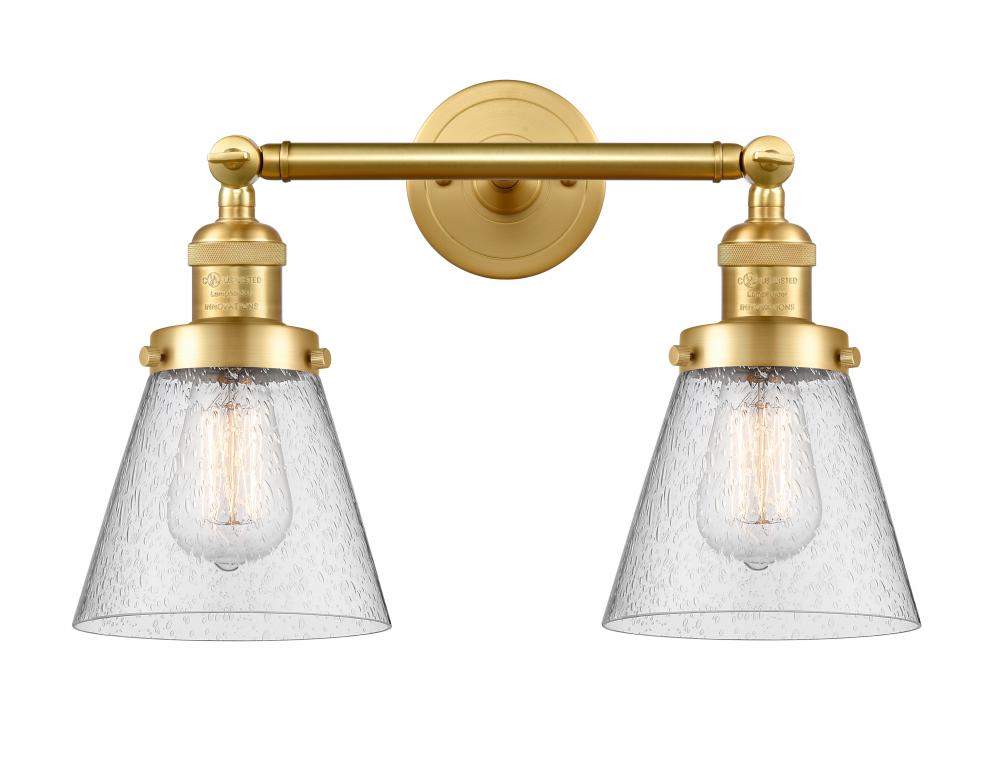 Cone - 2 Light - 16 inch - Satin Gold - Adjustable Bath Vanity Light