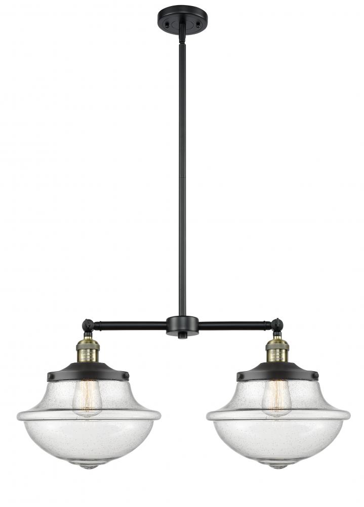Oxford - 2 Light - 25 inch - Black Antique Brass - Stem Hung - Adjustable Island Light