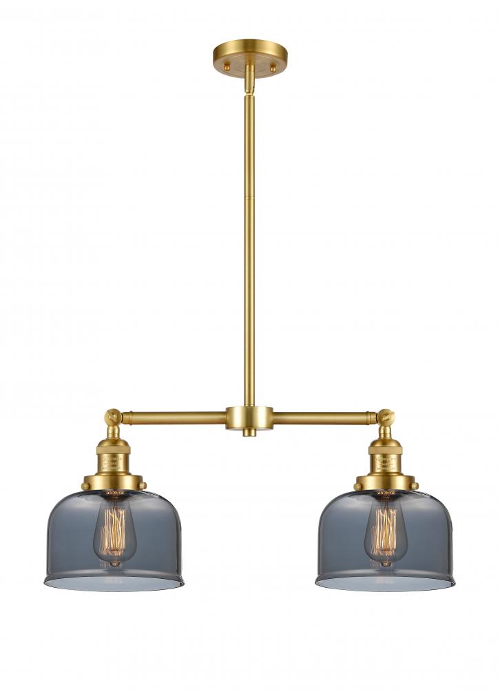 Bell - 2 Light - 21 inch - Satin Gold - Stem Hung - Adjustable Island Light