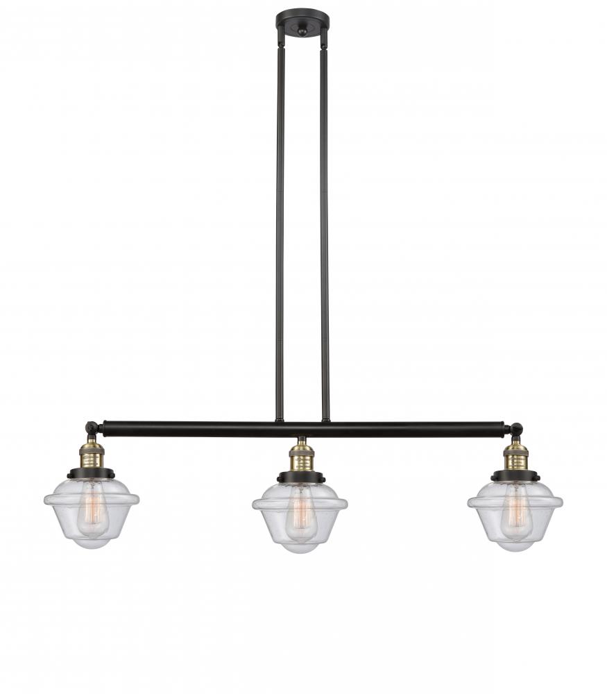 Oxford - 3 Light - 40 inch - Black Antique Brass - Stem Hung - Adjustable Island Light