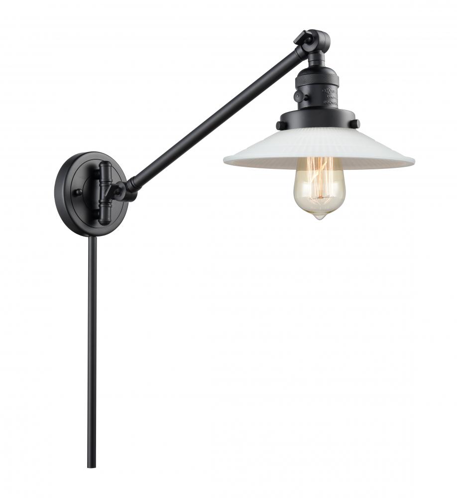 Halophane - 1 Light - 9 inch - Matte Black -Adjustable Swing Arm
