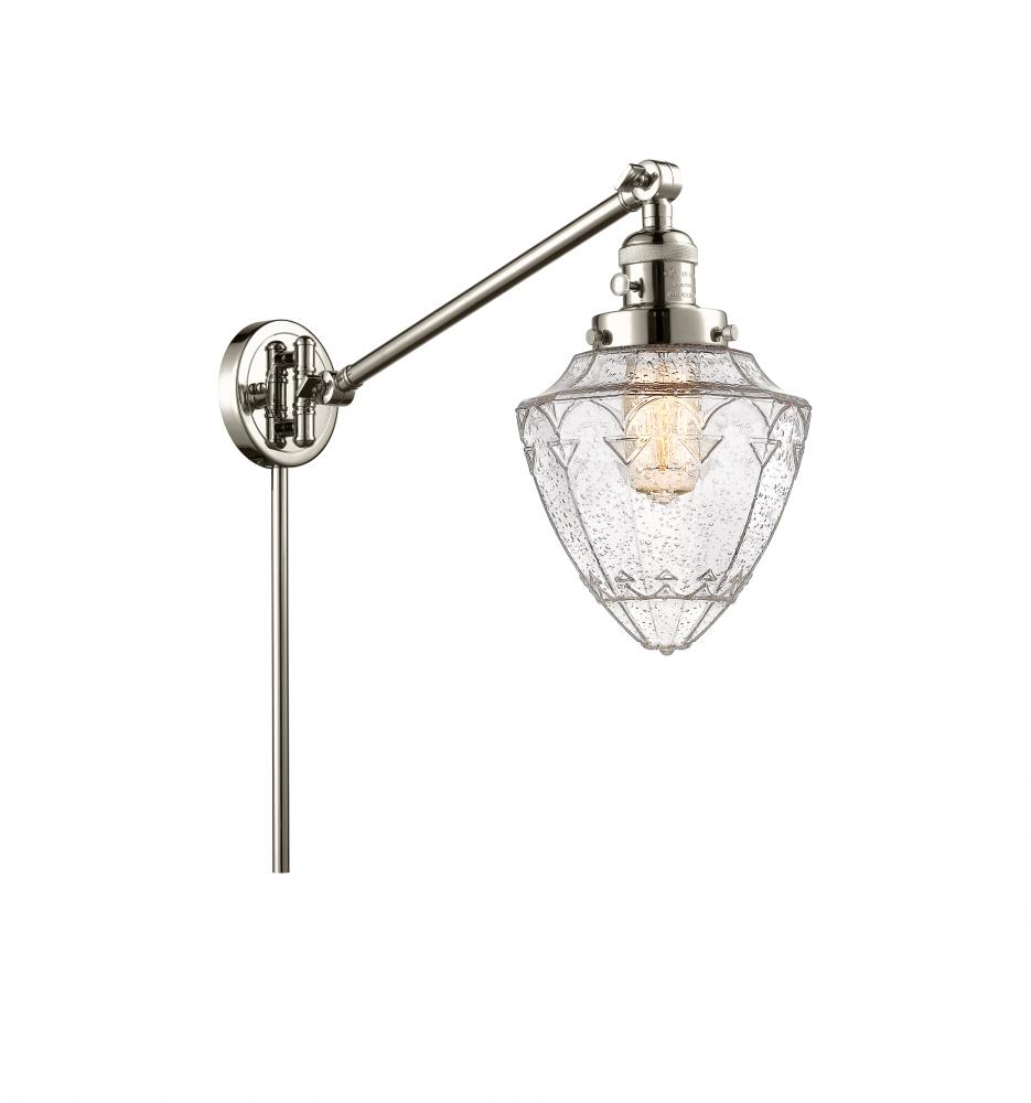 Bullet - 1 Light - 7 inch - Polished Nickel -Adjustable Swing Arm