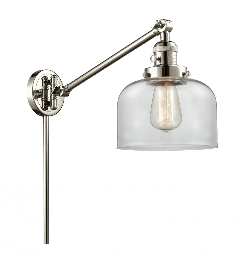 Bell - 1 Light - 8 inch - Polished Nickel -Adjustable Swing Arm