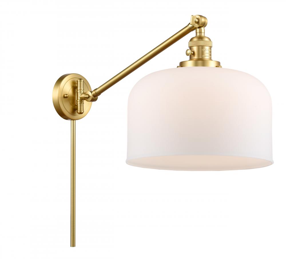 Bell - 1 Light - 12 inch - Satin Gold -Adjustable Swing Arm