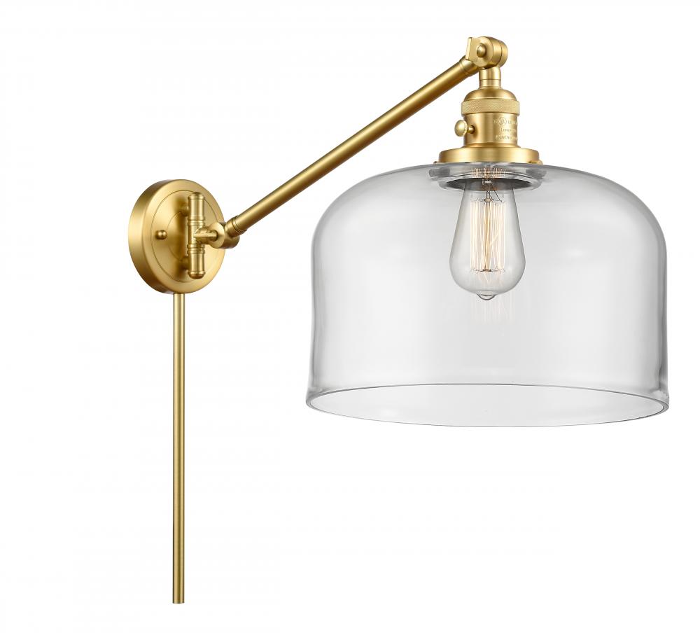 Bell - 1 Light - 12 inch - Satin Gold -Adjustable Swing Arm