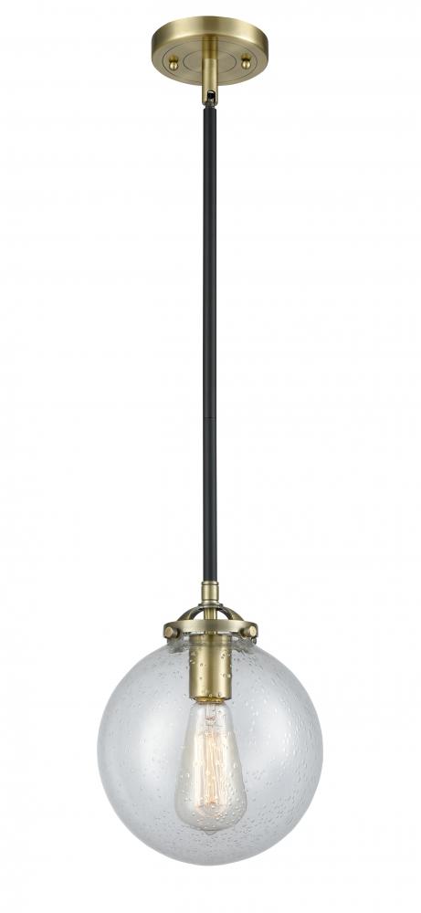 Beacon - 1 Light - 8 inch - Black Antique Brass - Cord hung - Mini Pendant