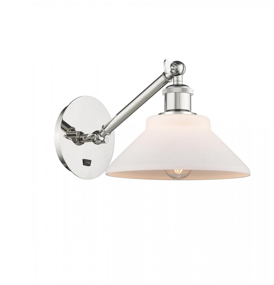 Orwell - 1 Light - 8 inch - Polished Nickel - Adjustable Sconce