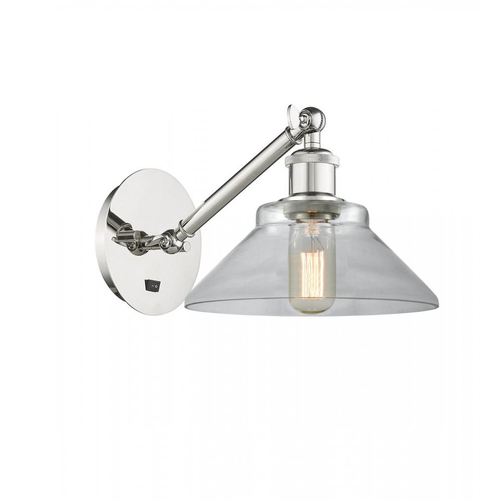 Orwell - 1 Light - 8 inch - Polished Nickel - Adjustable Sconce