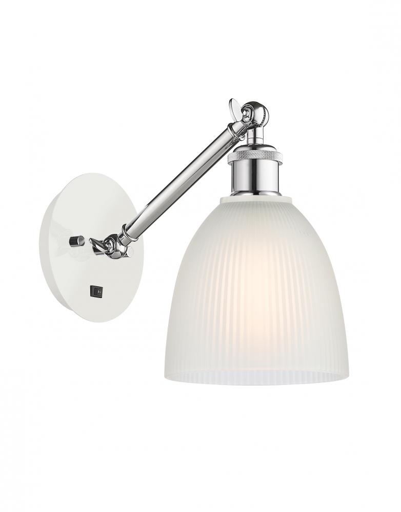 Castile - 1 Light - 6 inch - White Polished Chrome - Adjustable Sconce