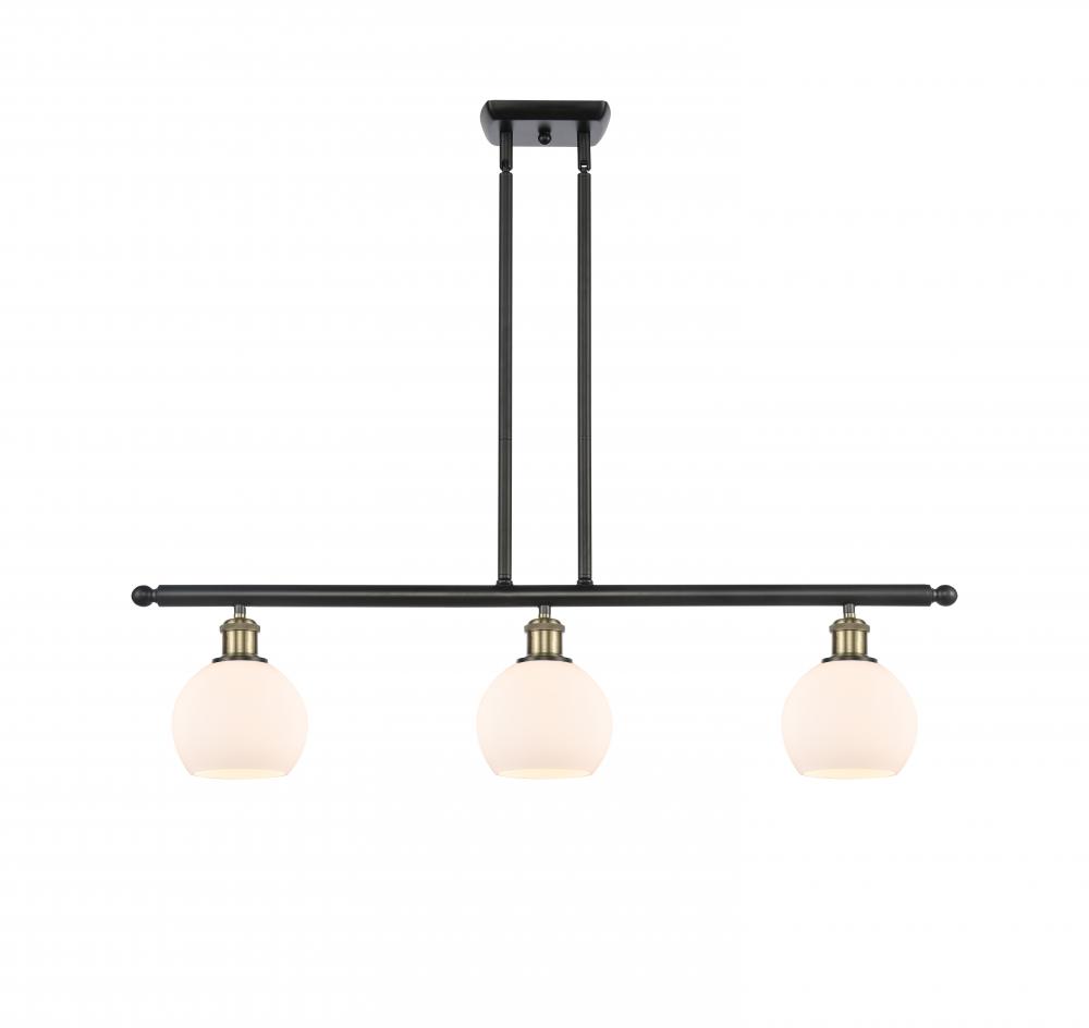 Athens - 3 Light - 36 inch - Black Antique Brass - Cord hung - Island Light