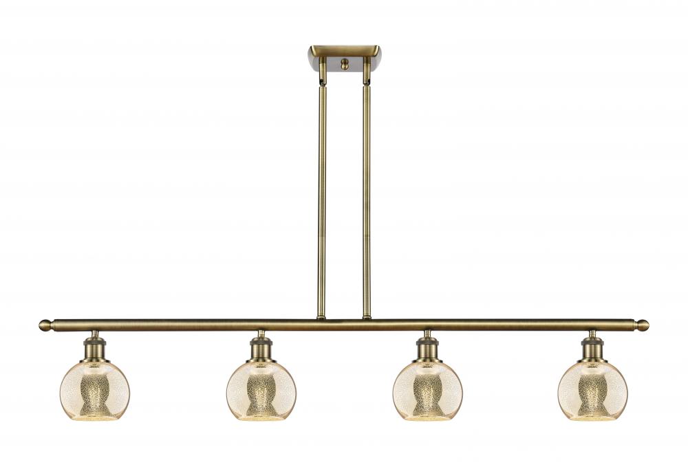 Athens - 4 Light - 48 inch - Antique Brass - Cord hung - Island Light