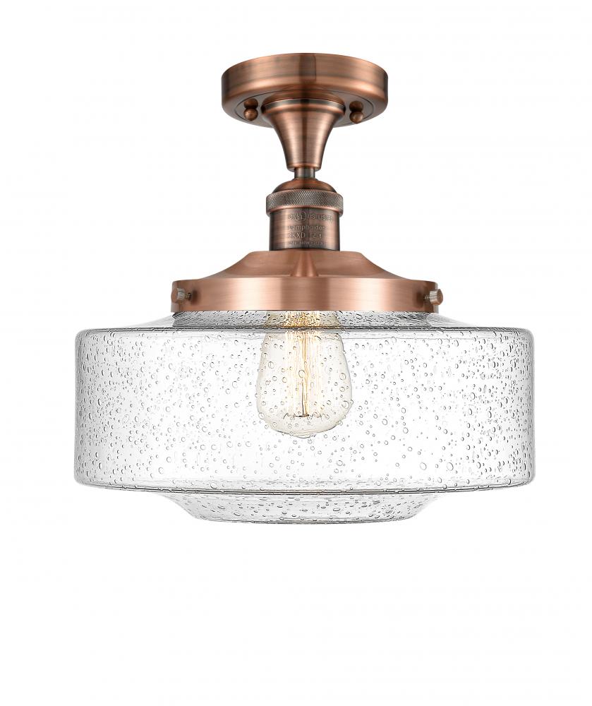 Bridgeton - 1 Light - 12 inch - Antique Copper - Semi-Flush Mount