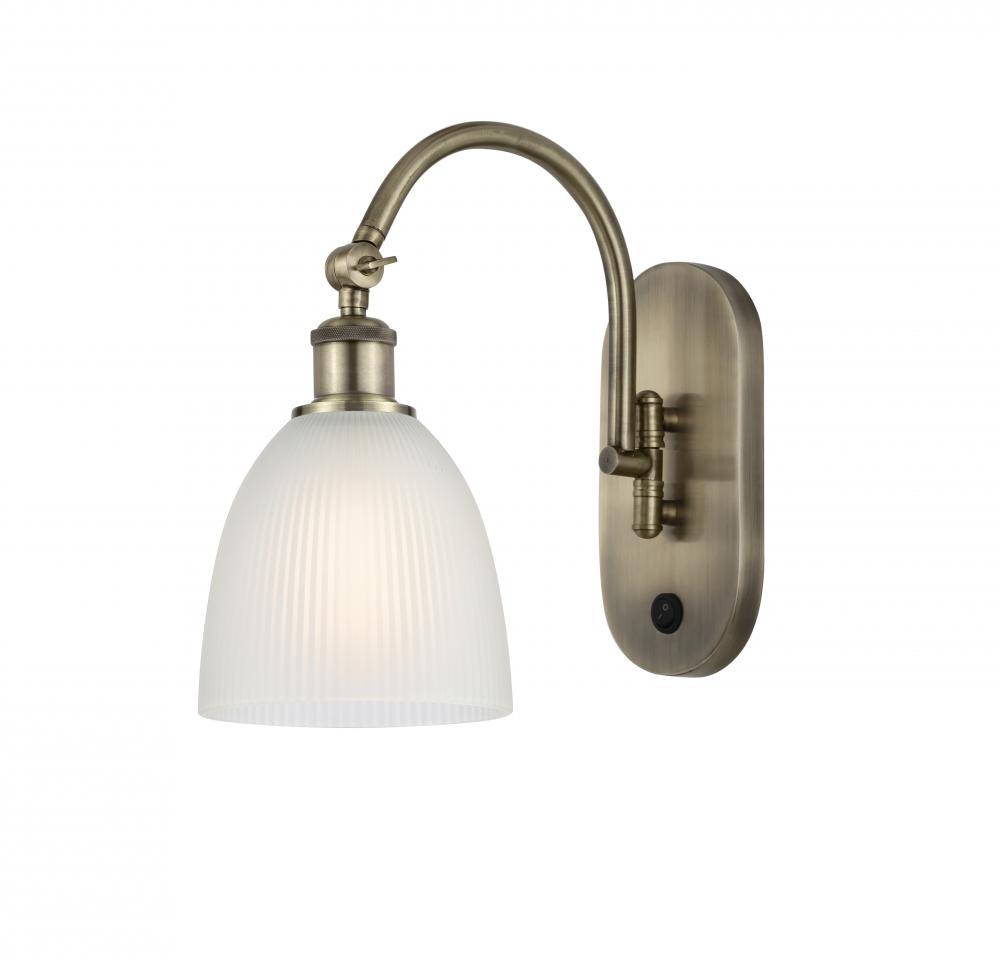 Castile - 1 Light - 6 inch - Antique Brass - Adjustable Swing Arm