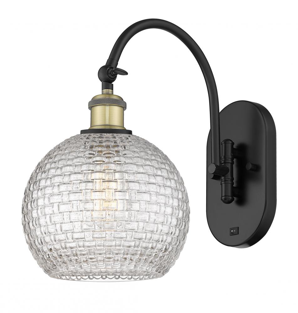 Athens - 1 Light - 8 inch - Black Antique Brass - Adjustable Swing Arm