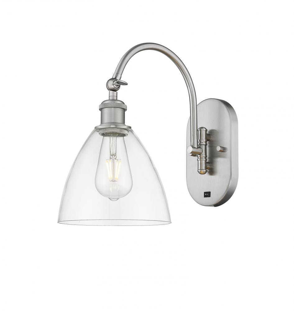 Bristol - 1 Light - 8 inch - Brushed Satin Nickel - Adjustable Swing Arm