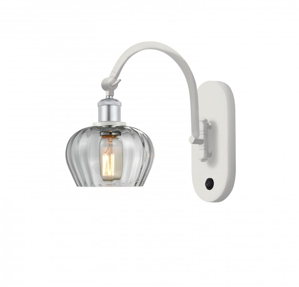 Fenton - 1 Light - 7 inch - White Polished Chrome - Adjustable Swing Arm