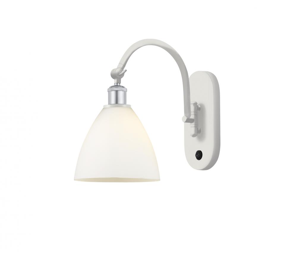 Bristol - 1 Light - 8 inch - White Polished Chrome - Adjustable Swing Arm