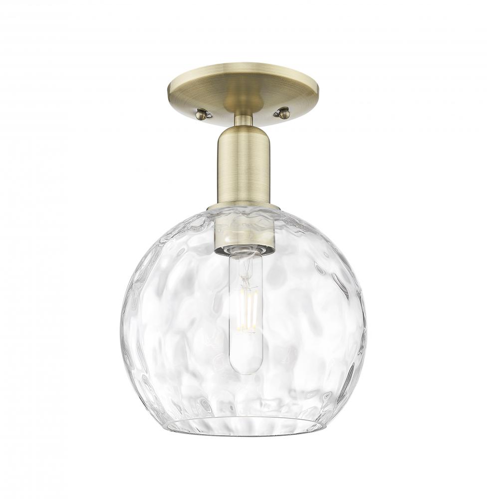 Athens Water Glass - 1 Light - 8 inch - Oil Rubbed Bronze - Semi-Flush Mount
