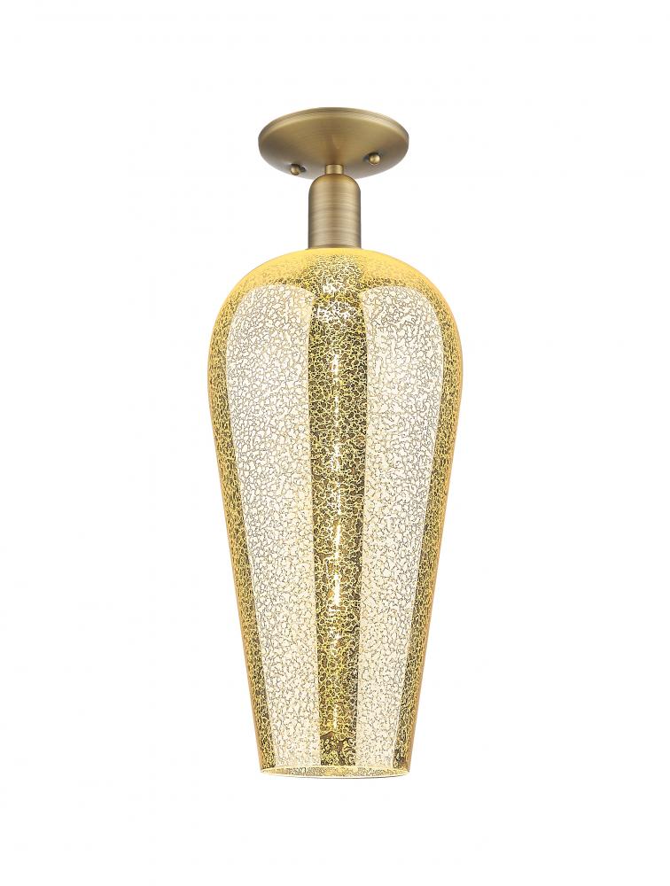 Chelsea - 1 Light - 6 inch - Brushed Brass - Semi-Flush Mount