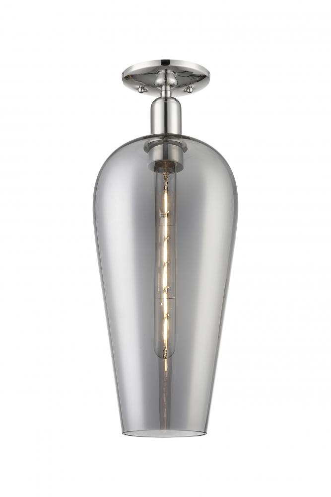 Chelsea - 1 Light - 6 inch - Polished Nickel - Semi-Flush Mount