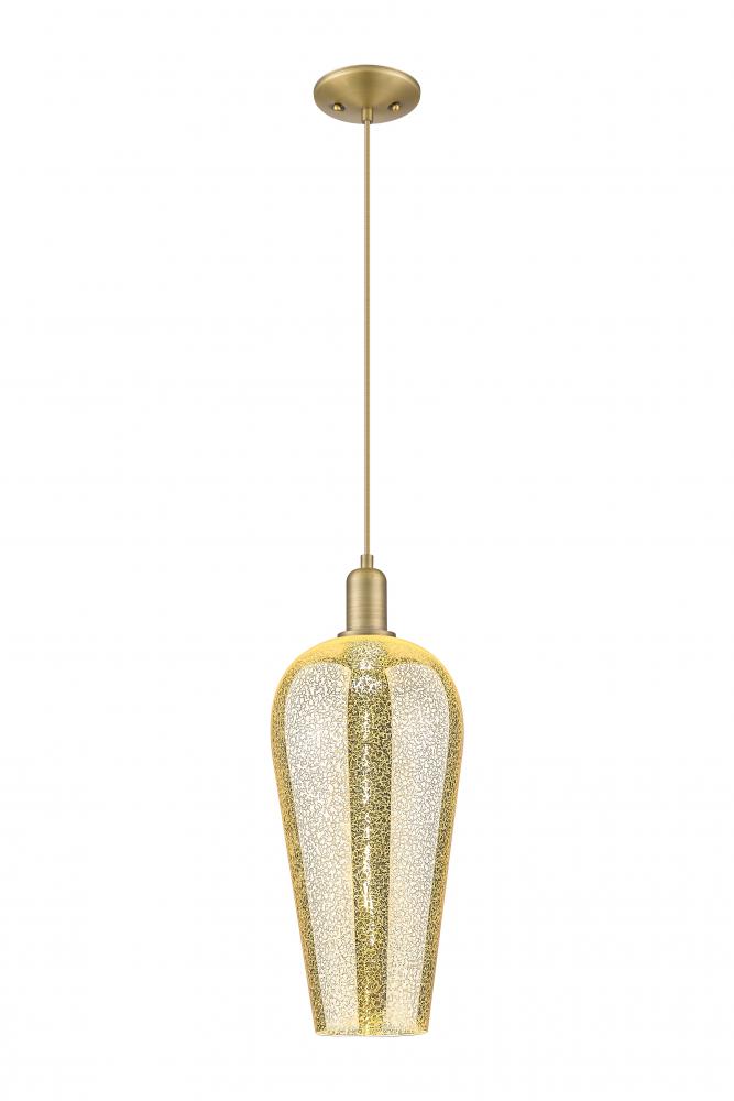 Chelsea - 1 Light - 6 inch - Brushed Brass - Cord hung - Mini Pendant