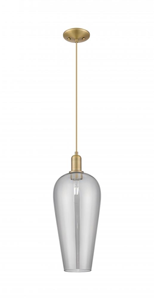 Chelsea - 1 Light - 6 inch - Brushed Brass - Cord hung - Mini Pendant