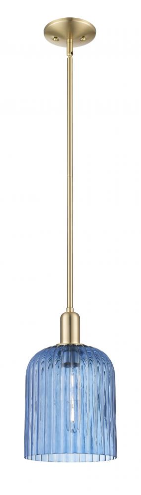 Bridal Veil - 1 Light - 8 inch - Champagne Bronze - Stem hung - Mini Pendant