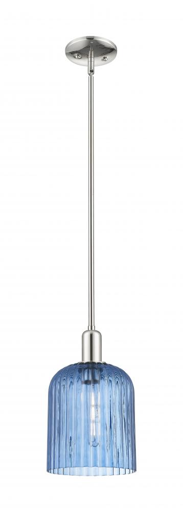 Bridal Veil - 1 Light - 8 inch - Polished Nickel - Mini Pendant